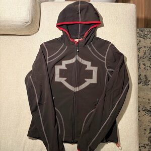 Harley-Davidson Men’s Performance Softshell Riding Hoodie - Black/Red